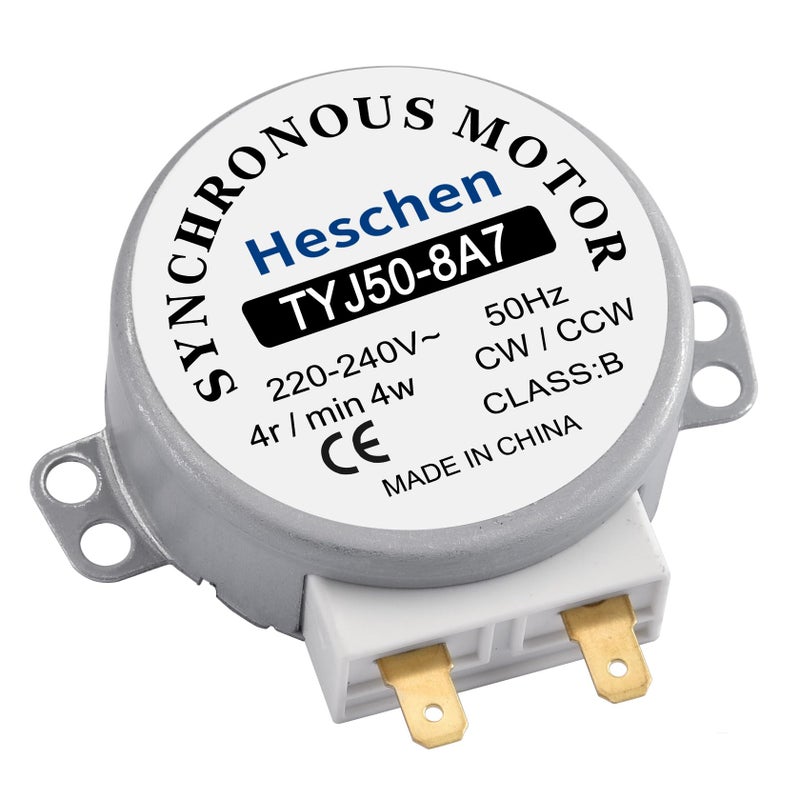 Heschen Synchronous Motor TYJ50-8A7 220-240VAC 4R/Min CW/CCW 50Hz for Microwave Oven Turn Table - Image 1